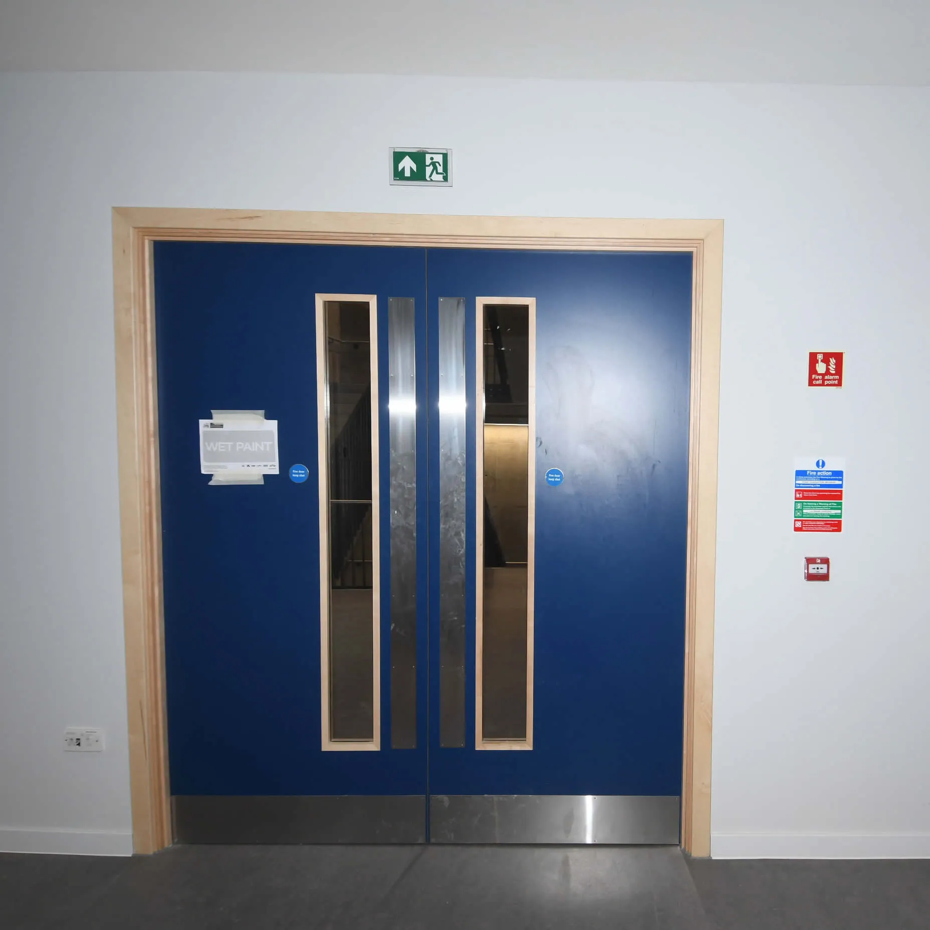 Interior fire doors and signage